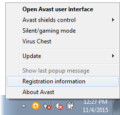 avast icon not in system tray