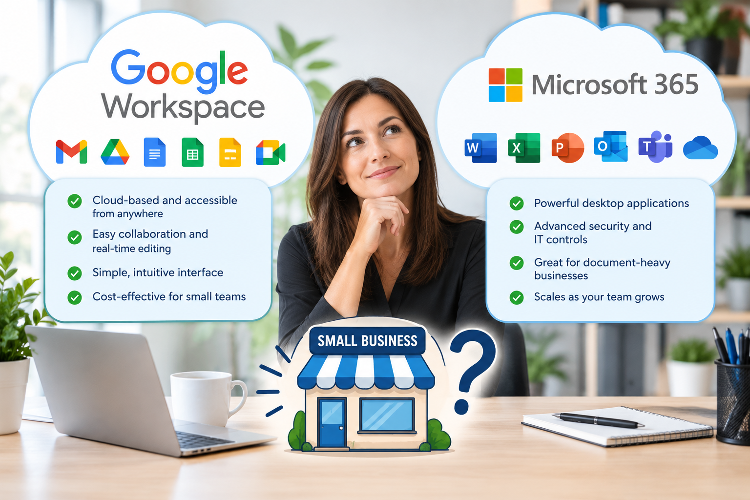 Google Workspace vs Microsoft 365 for Small Business